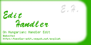 edit handler business card